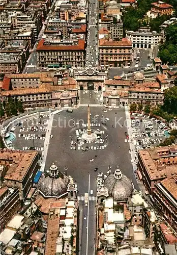 AK / Ansichtskarte Roma Rom Piazza del Popolo Fliegeraufnahme Kat. 