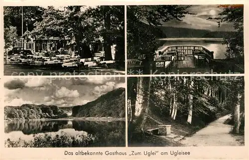AK / Ansichtskarte Uglei See Gasthaus Zum Uglei Terrasse Landschaftspanorama Waldpartie