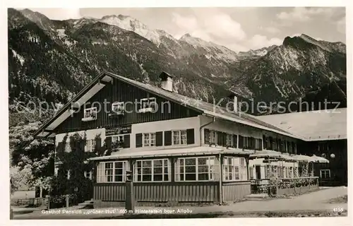 AK / Ansichtskarte Hinterstein Bad Hindelang Gasthof Pension gruener Hut