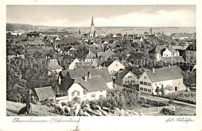 AK / Ansichtskarte Thannhausen Schwaben Kirche Denkmal Panorama Kat