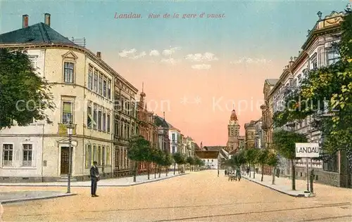 AK / Ansichtskarte Landau Pfalz Bahnhofstrasse Kat. Landau in der Pfalz