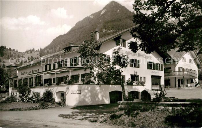 Ak Ansichtskarte Burgberg Allgaeu Hotel Gasthof Loewen Ortsansicht