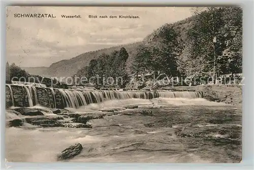 AK / Ansichtskarte Schwarzatal Wasserfall Kirchfelsen Kat. Rudolstadt