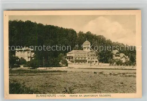 AK / Ansichtskarte Blankenburg Bad Sanatorium Goldberg Kat. Bad Blankenburg