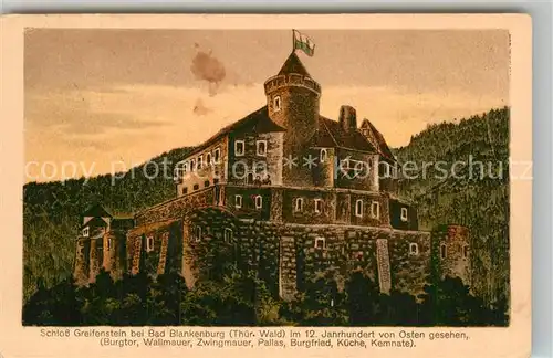 AK / Ansichtskarte Blankenburg Bad Schloss Greifenstein Kat. Bad Blankenburg