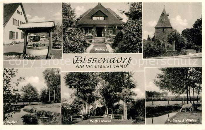 AK / Ansichtskarte Bissendorf Wietze Landhaus Peeters Kurhaus Kirche
