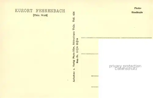 AK / Ansichtskarte Fehrenbach Thueringer Wald Teiansicht Kat. Masserberg