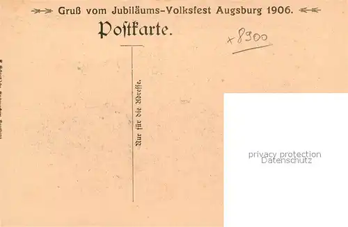 AK / Ansichtskarte Augsburg Jubilaeumsvolksest Kat. Augsburg