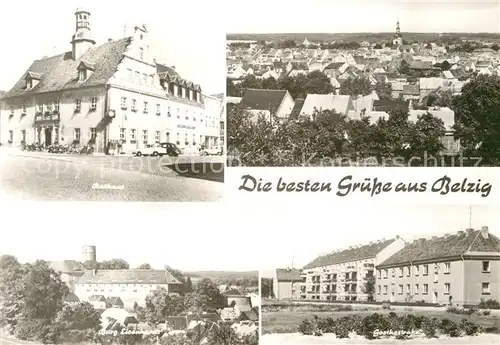 AK / Ansichtskarte Belzig Bad Rathaus Burg Eisenhardt Goethestrasse Stadtpanorama