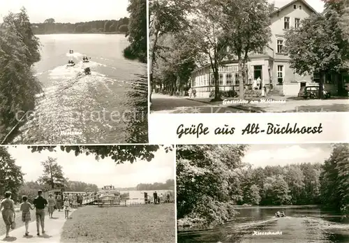 AK / Ansichtskarte Alt Buchhorst Gaststaette am Moellensee Kiesschacht Steg Bootsanleger Kat. Gruenheide Mark