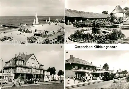 AK / Ansichtskarte Kuehlungsborn Ostseebad Molli Bahnhof Konzertgarten Strand Kat. Kuehlungsborn