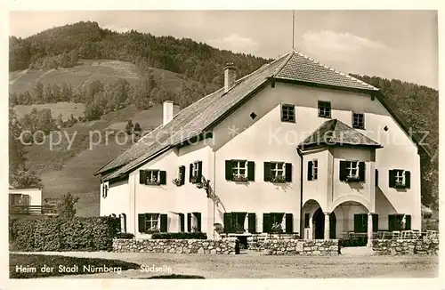 AK / Ansichtskarte Ruhpolding Heim der Stadt Nuernberg Suedseite Kat. Ruhpolding