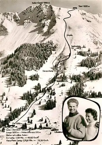 AK / Ansichtskarte Oberjoch Iseler Gipfel Standard Strecke  Kat. Bad Hindelang