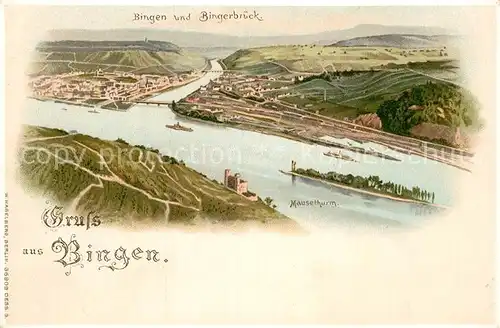 AK / Ansichtskarte Bingen Rhein Maeuseturm Bingerbrueck Kat. Bingen am Rhein