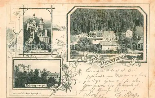 AK / Ansichtskarte Schwangau Schloss Neuschwanstein Hohenschwangau  Kat. Schwangau