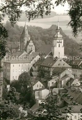 AK / Ansichtskarte Schwarzenberg Erzgebirge Blick auf Schloss und Kirche Kat. Schwarzenberg
