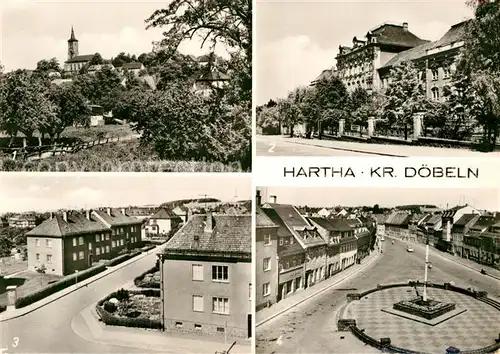 AK / Ansichtskarte Hartha Doebeln Steinaer Strasse Polytechnische Oberschule Gabelsberger Strasse Markt Kat. Hartha Doebeln