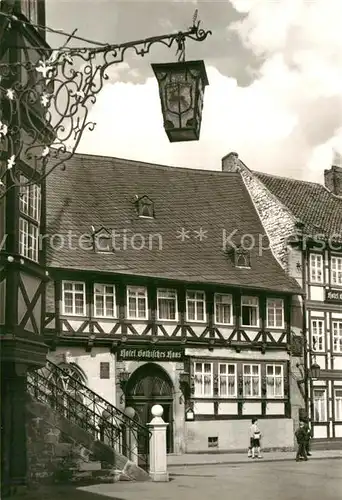 AK / Ansichtskarte Wernigerode Harz HO Hotel Gothisches Haus Fachwerkhaus Kat. Wernigerode