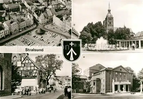 AK / Ansichtskarte Stralsund Mecklenburg Vorpommern Leninplatz Ossenreyer Strasse Moenchstrasse Theater Werftstadt Kat. Stralsund