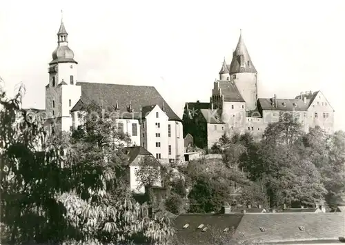 AK / Ansichtskarte Schwarzenberg Erzgebirge Kirche und Schloss Kat. Schwarzenberg