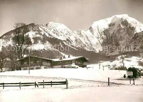 AK / Ansichtskarte Schoenau Berchtesgaden Landhaus Kohlhiaslhoeh mit Kehlstein und Goell Winterpanorama Alpen Kat. Berchtesgaden