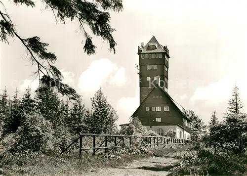 AK / Ansichtskarte Baerenstein Annaberg Buchholz Berghaus auf dem Baerenstein Aussichtsturm Kat. Baerenstein