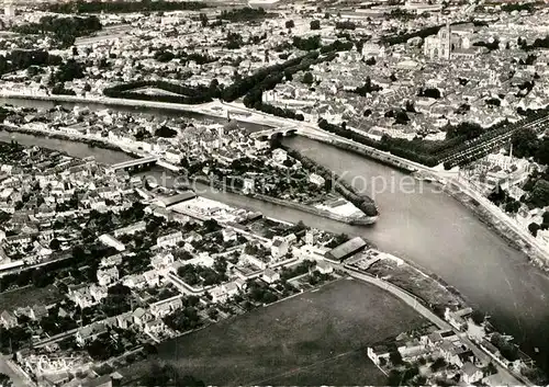 AK / Ansichtskarte Sens Yonne Ile d Yonne vue aerienne