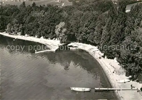 AK / Ansichtskarte Allaman Plage et camping Lac Leman vue aerienne Kat. Allaman