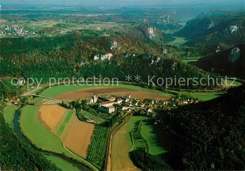AK / Ansichtskarte Beuron Donautal Erzabtei Blick Richtung Sigmaringen Schwaebische Alb Fliegeraufnahme Kat. Beuron