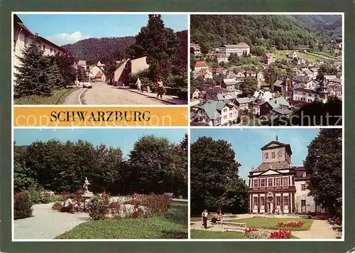 AK / Ansichtskarte Schwarzburg Thueringer Wald Unterer Ort Teilansicht Parkanlage Kaisersaalgebaeude Kat. Schwarzburg