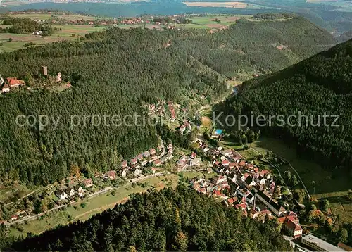 AK / Ansichtskarte Bad Teinach Zavelstein Burgruine Kurort im Schwarzwald Fliegeraufnahme Kat. Bad Teinach Zavelstein