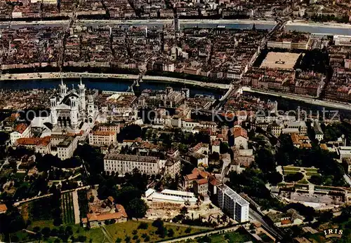 AK / Ansichtskarte Lyon France Notre Dame de Fourviere La Saone et le Rhone vue aerienne Kat. Lyon
