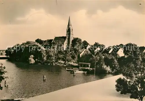 AK / Ansichtskarte Roebel Mueritz Seepartie Kirche  Kat. Roebel Mueritz