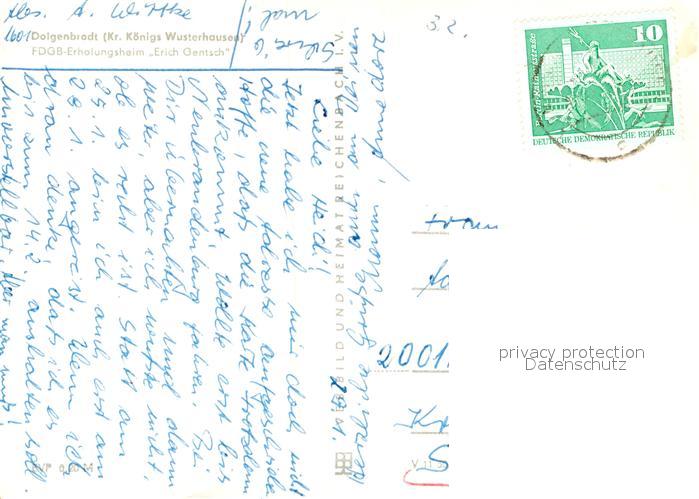 AK / Ansichtskarte Dolgenbrodt Erholungsheim Erich Gentsch Kat