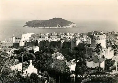 AK / Ansichtskarte Dubrovnik Ragusa Sa Lokrumon mit Insel Kat. Dubrovnik