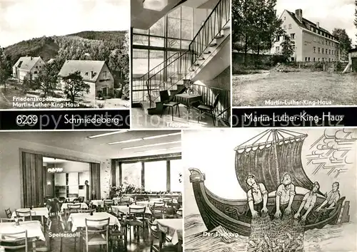 AK / Ansichtskarte Schmiedeberg  Dippoldiswalde Martin Luther King Haus Speisesaal Treppenhaus