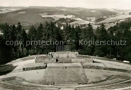 AK / Ansichtskarte Schwarzenberg Erzgebirge Fliegeraufnahme Wilhelm Pieck Feierstaette Kat. Schwarzenberg