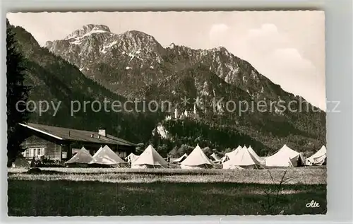 AK / Ansichtskarte Schwangau Campingplatz Schloss Neuschwanstein Kat. Schwangau