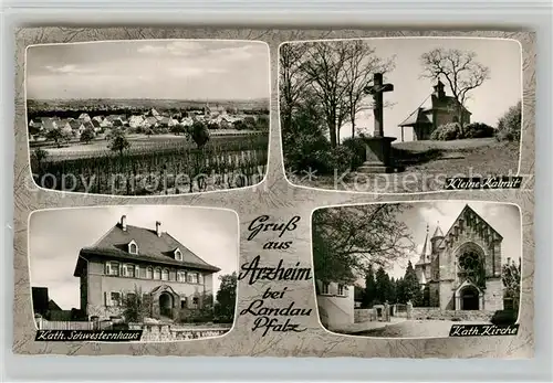 AK / Ansichtskarte Arzheim Landau Kleine Kalmit Teilansicht Katholisches Schwesternhaus Katholische Kirche