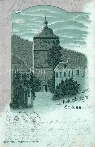 AK / Ansichtskarte Heidelberg Neckar Schloss Mondschein Kat. Heidelberg