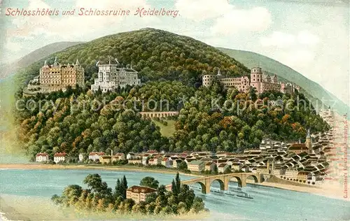 AK / Ansichtskarte Heidelberg Neckar Schlosshotels Schlossruine Kat. Heidelberg