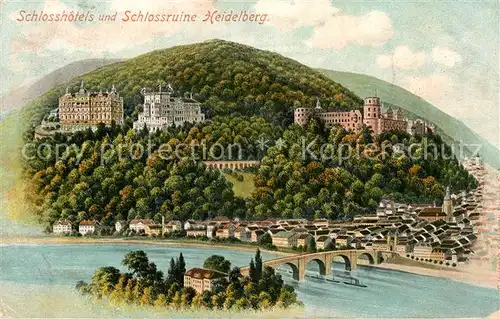 AK / Ansichtskarte Heidelberg Neckar Schlosshotel Schlossruine Kat. Heidelberg