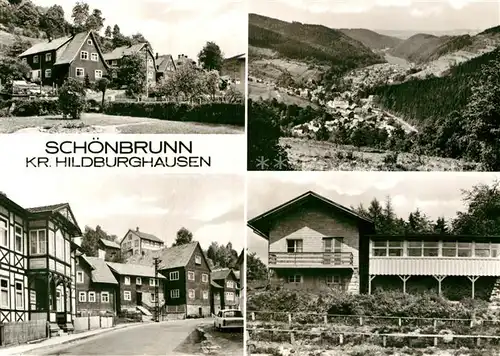 AK / Ansichtskarte Schoenbrunn Schleusegrund Teilansichten Strassenpartie Landschaftspanorama Kat. Schleusegrund