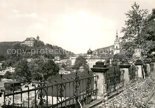 AK / Ansichtskarte Greiz Thueringen Blick ueber die Stadt mit Kirche und Schloss Kat. Greiz