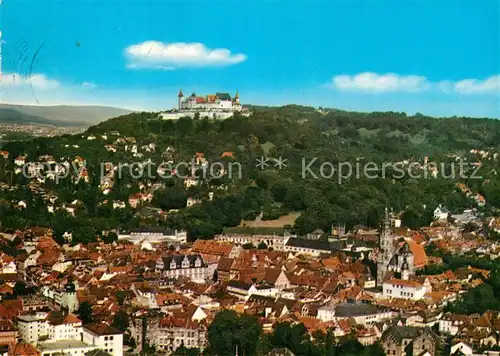 AK / Ansichtskarte Coburg Stadtpanorama mit Blick zum Schloss Fliegeraufnahme Kat. Coburg