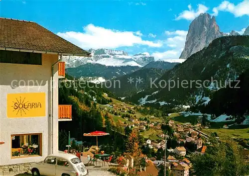 AK / Ansichtskarte St Ulrich Groeden Tirol Cafe Solaria Terrasse Valgardena Groednertal Dolomiten Kat. Salten Schlern
