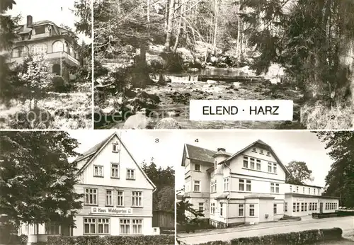 AK / Ansichtskarte Elend Harz Haus Waldschloesschen Erholungsheim Donbass Kalte Bode Elend Schierke  Kat. Elend Harz