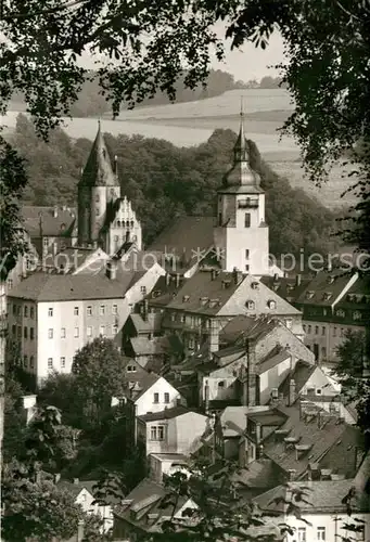 AK / Ansichtskarte Schwarzenberg Erzgebirge Schloss und Kirche Kat. Schwarzenberg