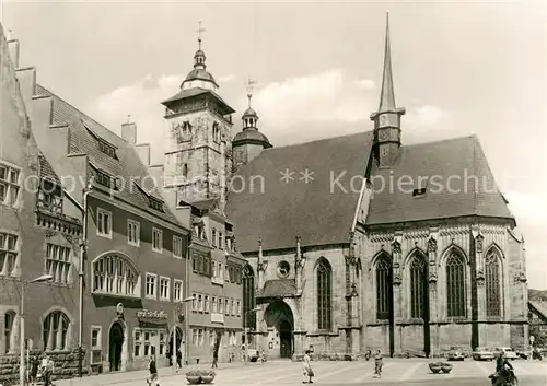 AK / Ansichtskarte Schmalkalden Marktplatz mit Kirche Kat. Schmalkalden