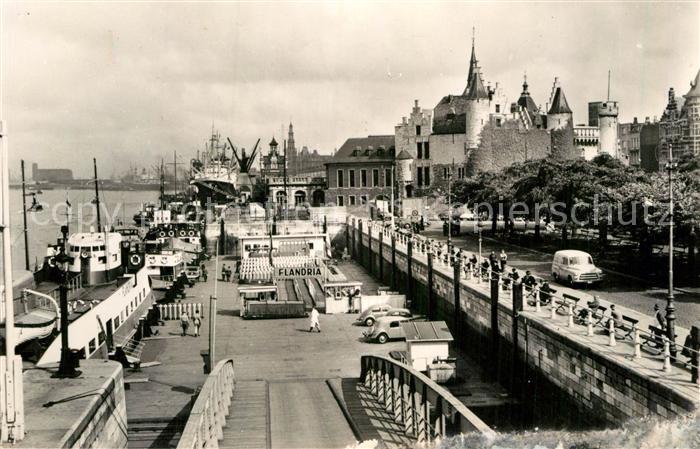 Ak Ansichtskarte Antwerpen Anvers Havenzicht Met Het Steen Hafen Bootsanleger Burg Steen Kat Nr Kc71707 Oldthing Ansichtskarten Antwerpen